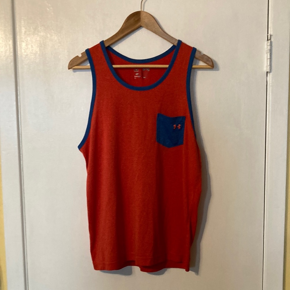 Under Armour Heatgear Men’s Red and Blue Tank Top